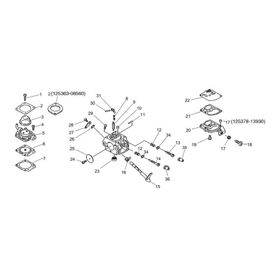 Carburettor for ECHO PB-46LN
