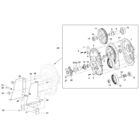 Gearbox Assembly for Wacker