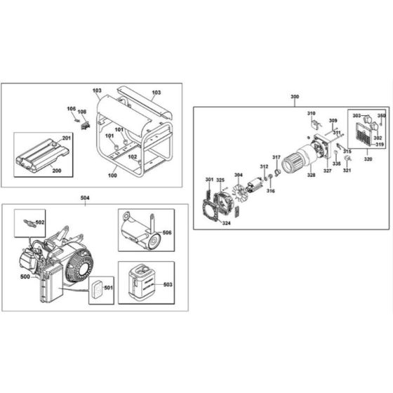 Main Assembly for DeWalt Generator