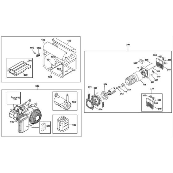 Main Assembly for DeWalt Generator
