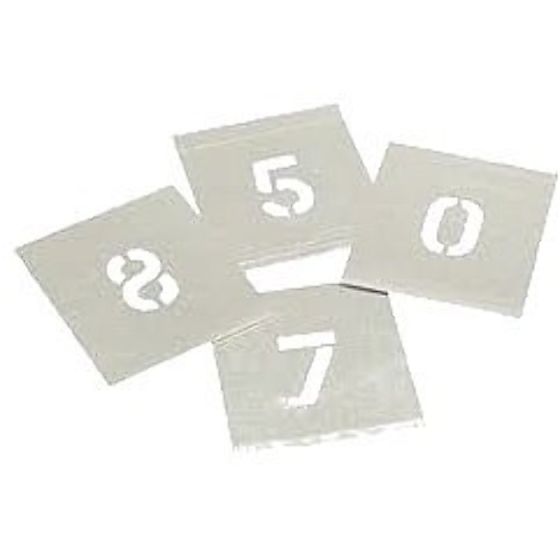 Plain Stencils 75mm 0 - 8 numbers (metal)