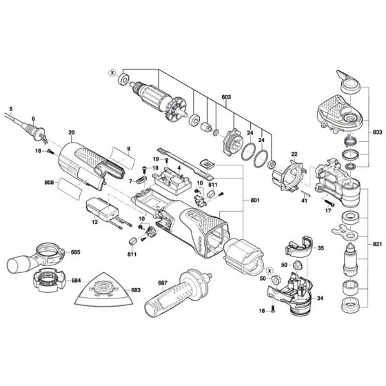 Bosch PMF 350 CES Assembly