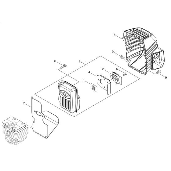 Muffler for ECHO PPT-2620ES