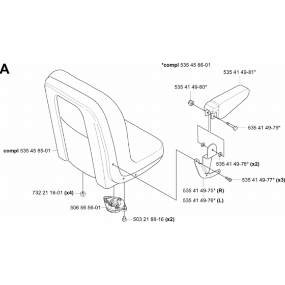 Seat Assembly for Husqvarna