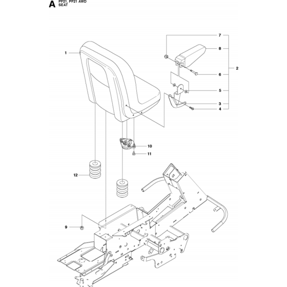 Seat Assembly for Husqvarna