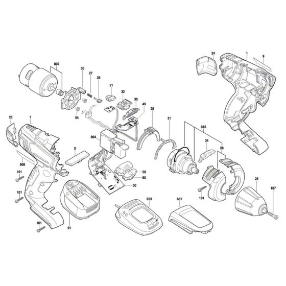 Drill Driver Assembly for Bosch