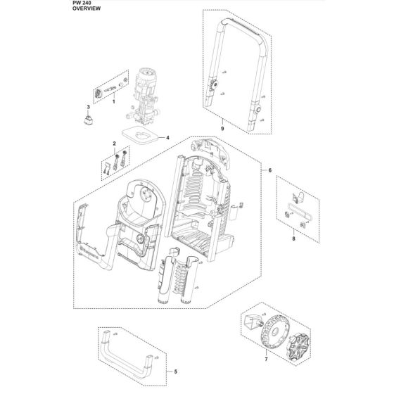 Husqvarna PW 240 Assembly