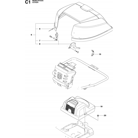 Cover Assembly for R13 C5 Riders