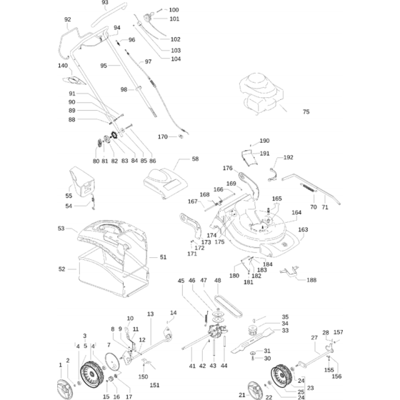 Husqvarna R150SH Assembly