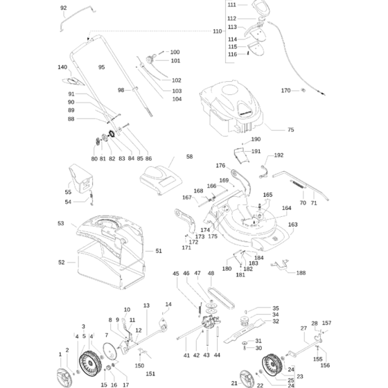 Assembly for Husqvarna R150SV