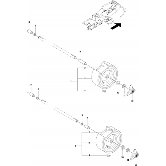 Wheels and Tyres for Husqvarna R214 T