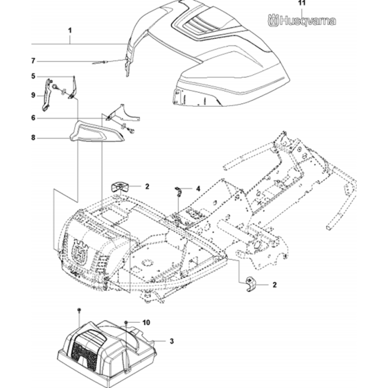 Cover Assembly for Husqvarna R316