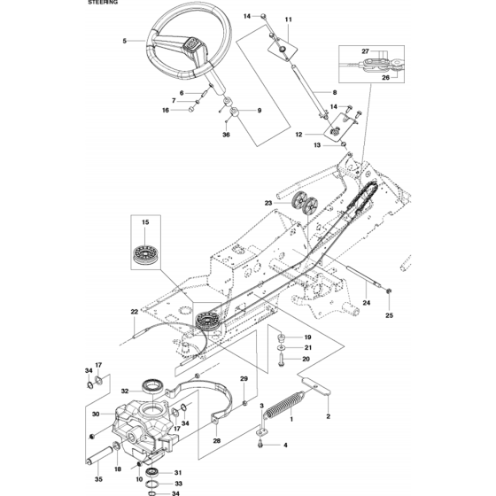 Steering Assembly for R318