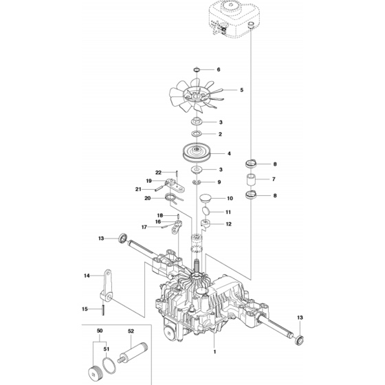 Transmission Assembly for Husqvarna