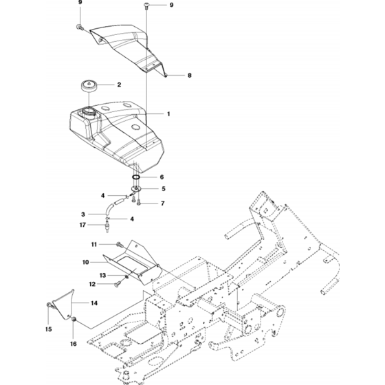 Fuel System for Husqvarna R418 Ts