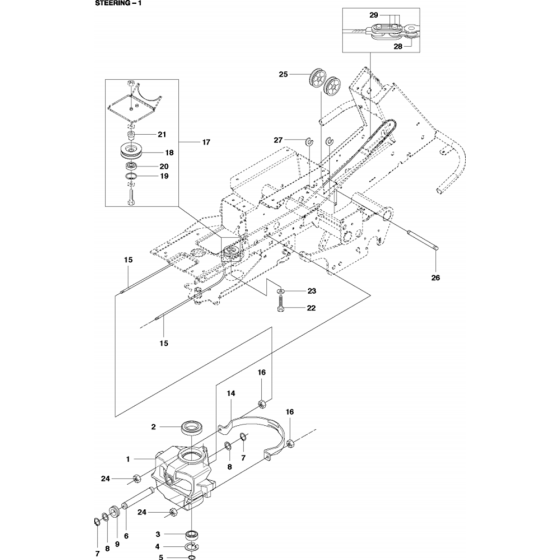 Steering Assembly for Husqvarna