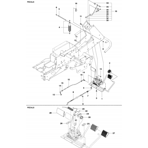 Pedals Assembly for Husqvarna