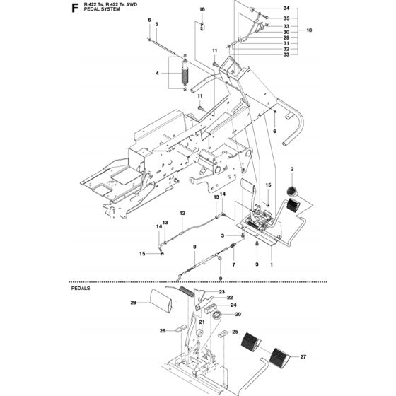 Pedals Assembly for Husqvarna
