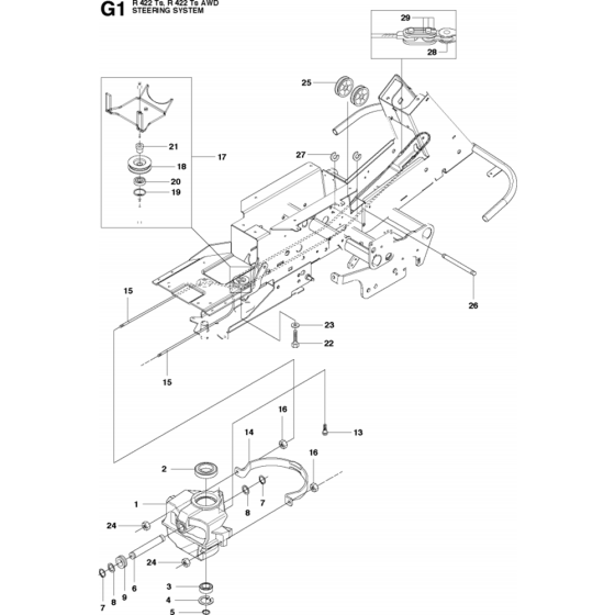 Steering Assembly for R422 Ts