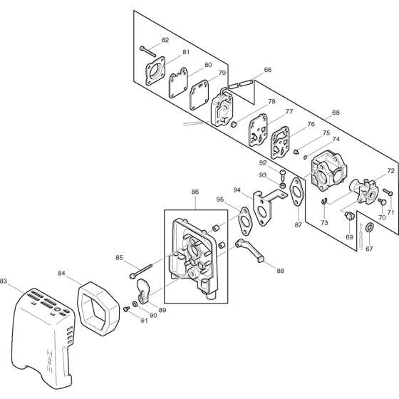 Carburetor & Cover for Makita RBL250