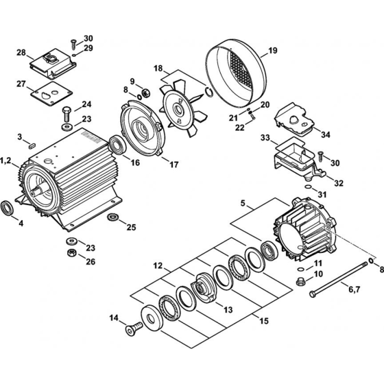 Motor & Drive Housing for Stihl