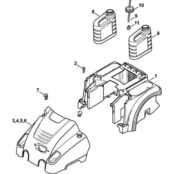 Stihl RE 362/462 Housing