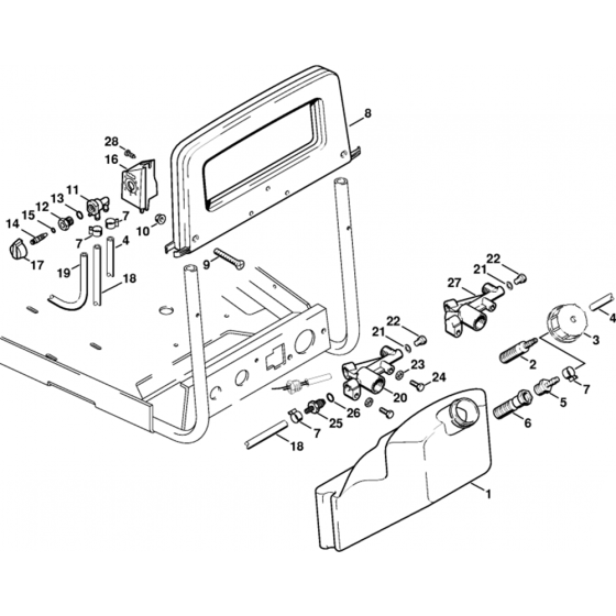 Container, Metering Valve Assembly