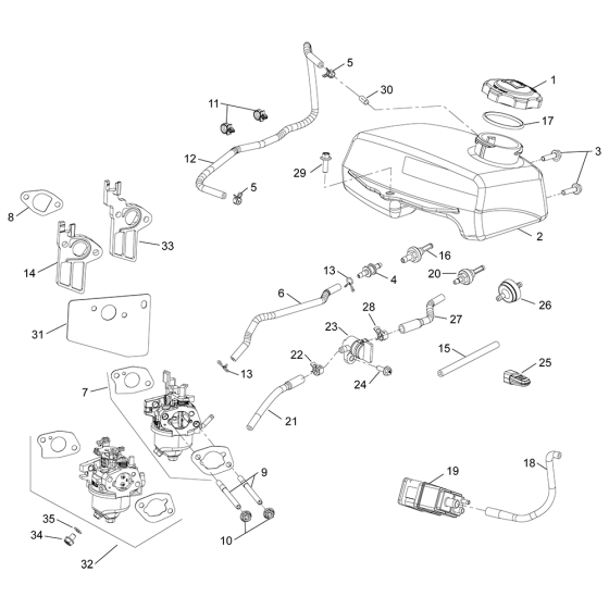 Fuel System for Kohler RH255