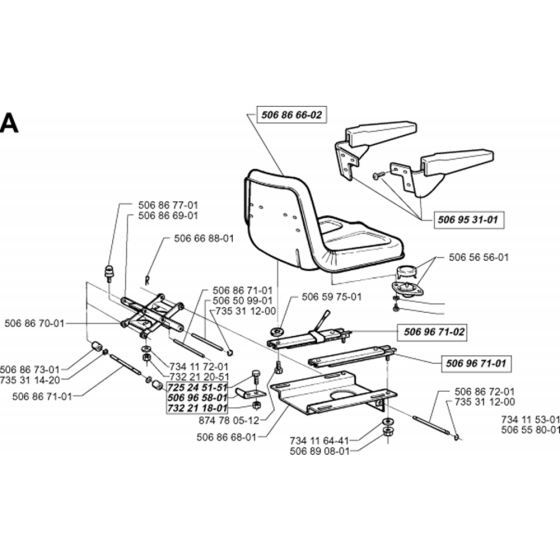 Seat Assembly for Husqvarna 1200