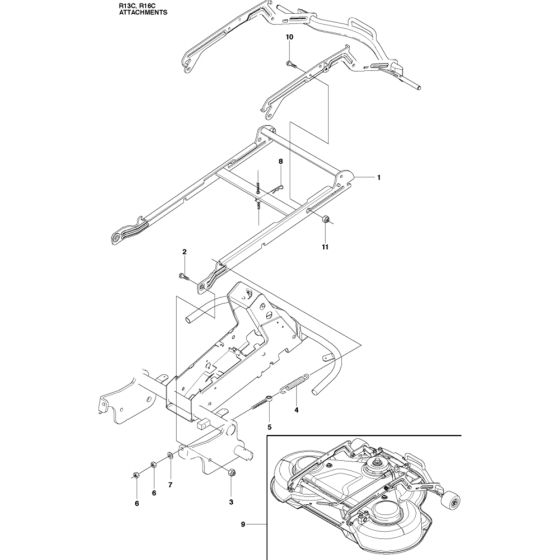 Attachments for Husqvarna Rider 13 C