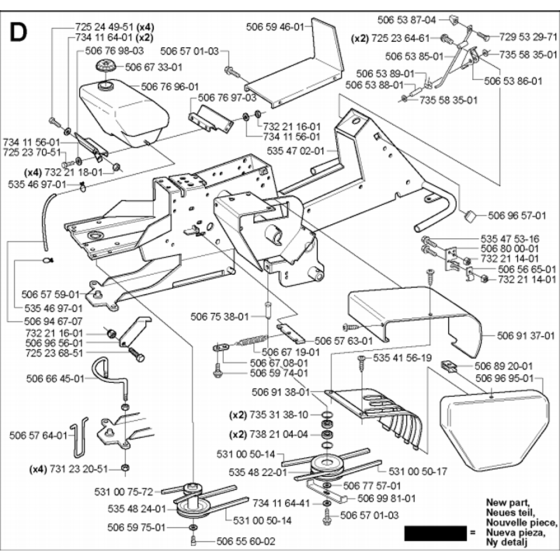 Chassis/Frame for Husqvarna Rider