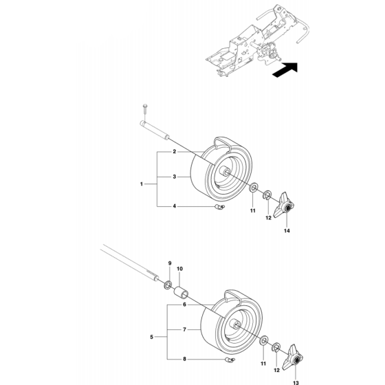 Wheels and Tyres for Husqvarna 15 C
