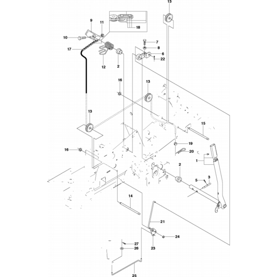 Deck Lift Assembly for Husqvarna
