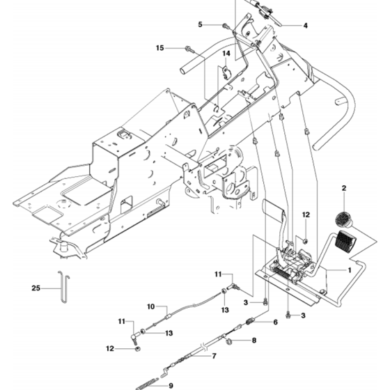 Pedals Assembly for Husqvarna