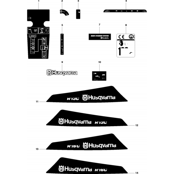 Decals-1 Assembly for Husqvarna