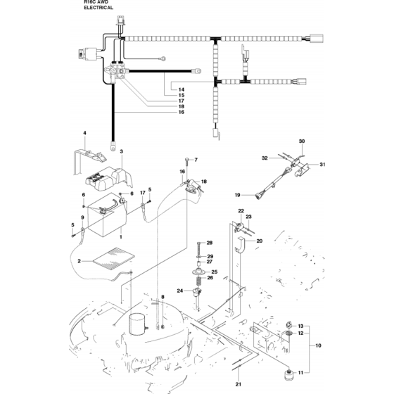 Electrical Assembly for Husqvarna