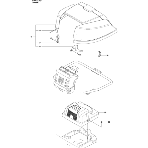 Cover Assembly for Husqvarna