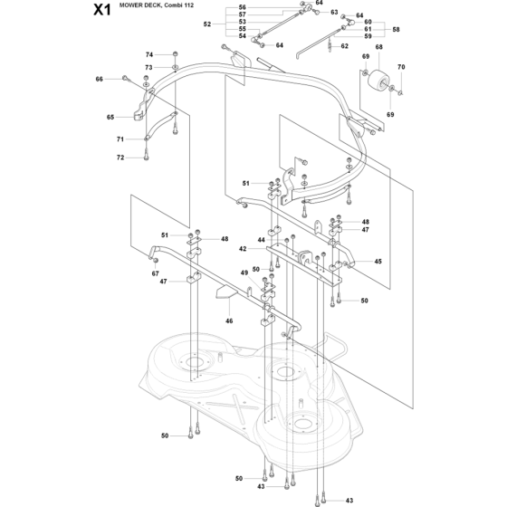 Cutting Deck 112cm-2 Assembly
