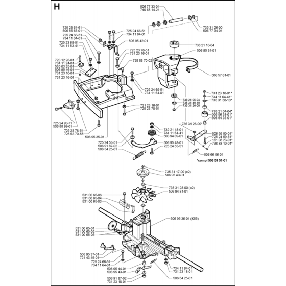 Transmission Assembly for Husqvarna