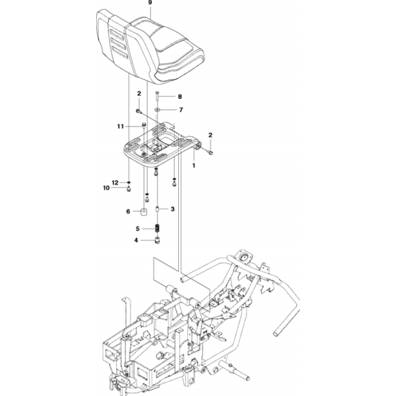 Seat Assembly for Husqvarna Mowers