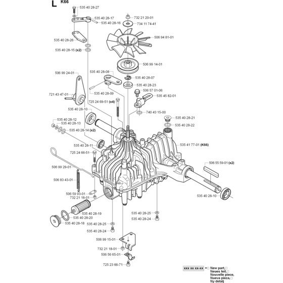 Transmission Assembly for Husqvarna