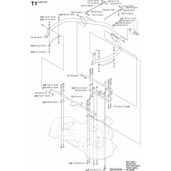 Cutting Deck 103cm Assembly