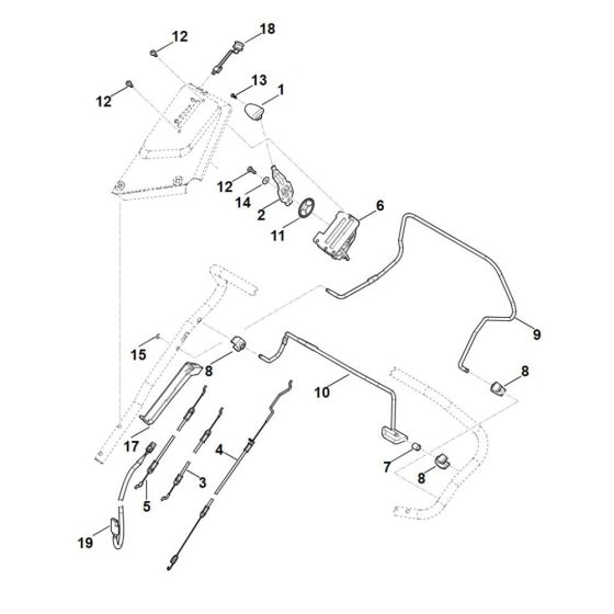 Handle Upper Part for Stihl Mower