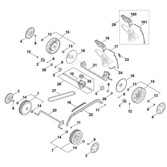 Chassis Assembly for Stihl RM 253.3 T