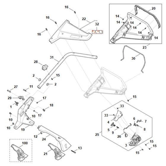 Handle Assembly for Stihl RMA 243.3