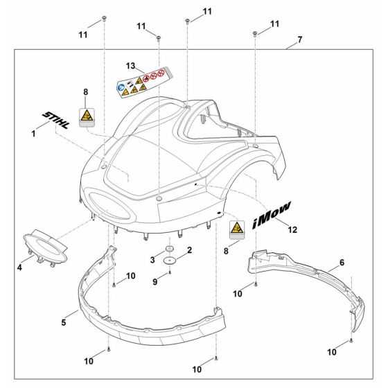Machine Cover for Stihl RMI 632.0