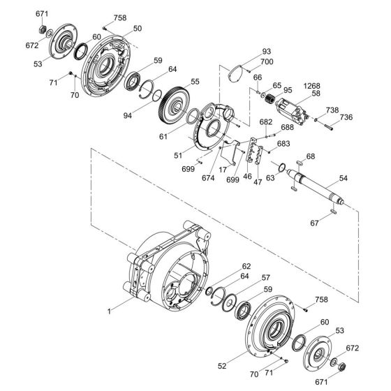 Drum Drive Assembly for Wacker