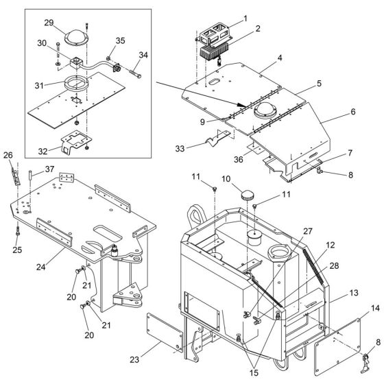 Rear Frame Assembly for RT820