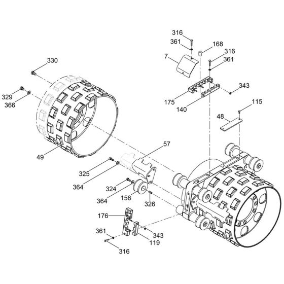 Rear Drum Assembly for RT820