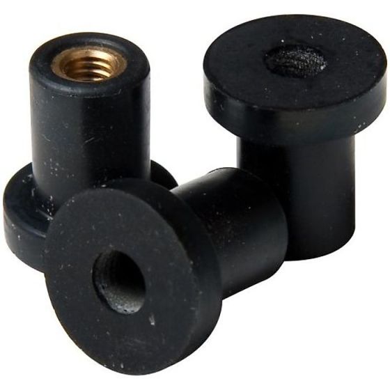 Rubber Anchor Nut, Size: M4 x 11, Sold Individually